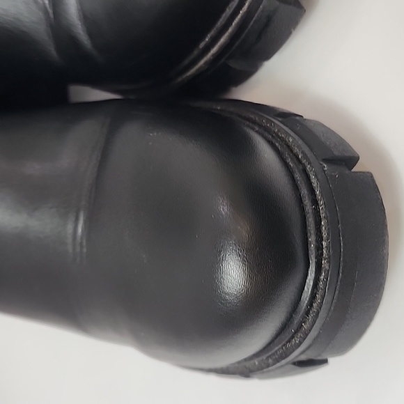 Soda Women's Midnight Black Chunky Heel Ankle Slip In Boots Eastic Sides, sz 9 - Picture 8 of 15